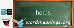 WordMeaning blackboard for horus